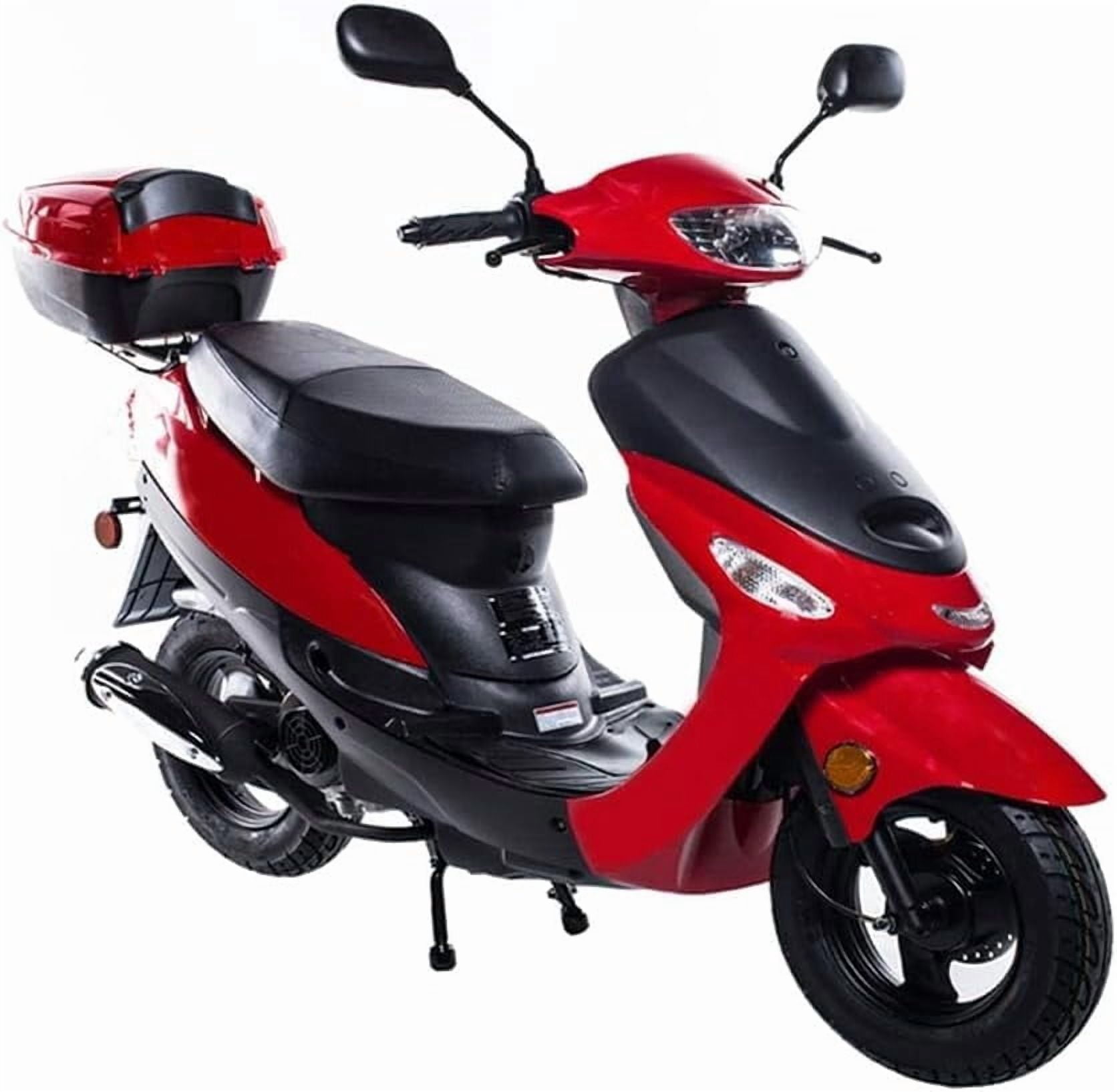 HHH Brand New Upgraded 49cc/ 50cc Gas Fully Automatic Scooter Moped MP50-02 with Matching Trunk - Sporty-Blue