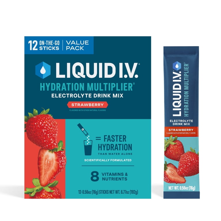 Liquid I.V. Strawberry Powder Mix, 12 Packets photo 2