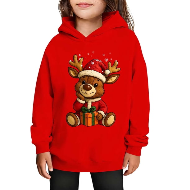 Sudaderas con capucha para niños y niñas, sudaderas casuales de manga larga, lindas sudaderas de gran tamaño con bolsillo de polar, chaquetas para niñas