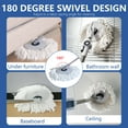 thumbnail image 5 of INWEJIA Spin Mop and Bucket Set with Wringing, 6 Microfiber Heads, 60" Stainless Steel Handle, 2 Wheels, 5 of 9