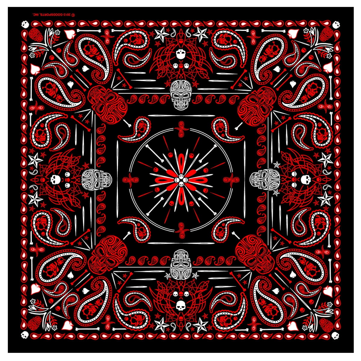Buckle-Down Men's Bifold Wallet - Paisley Skulls Design, Vegan Leather, 4 X 3.5 Inches With Card Slots & ID Window