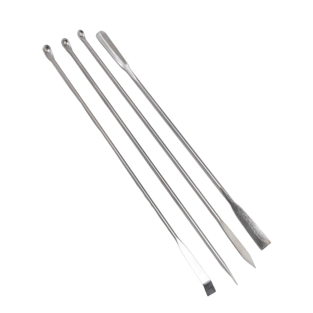 Espátula De Laboratorio, 4 Piezas Espátula De Laboratorio De Acero Inoxidable A Prueba De óxido, Fácil De Almacenar, No Se Deforma Con Largo Para Mezclar