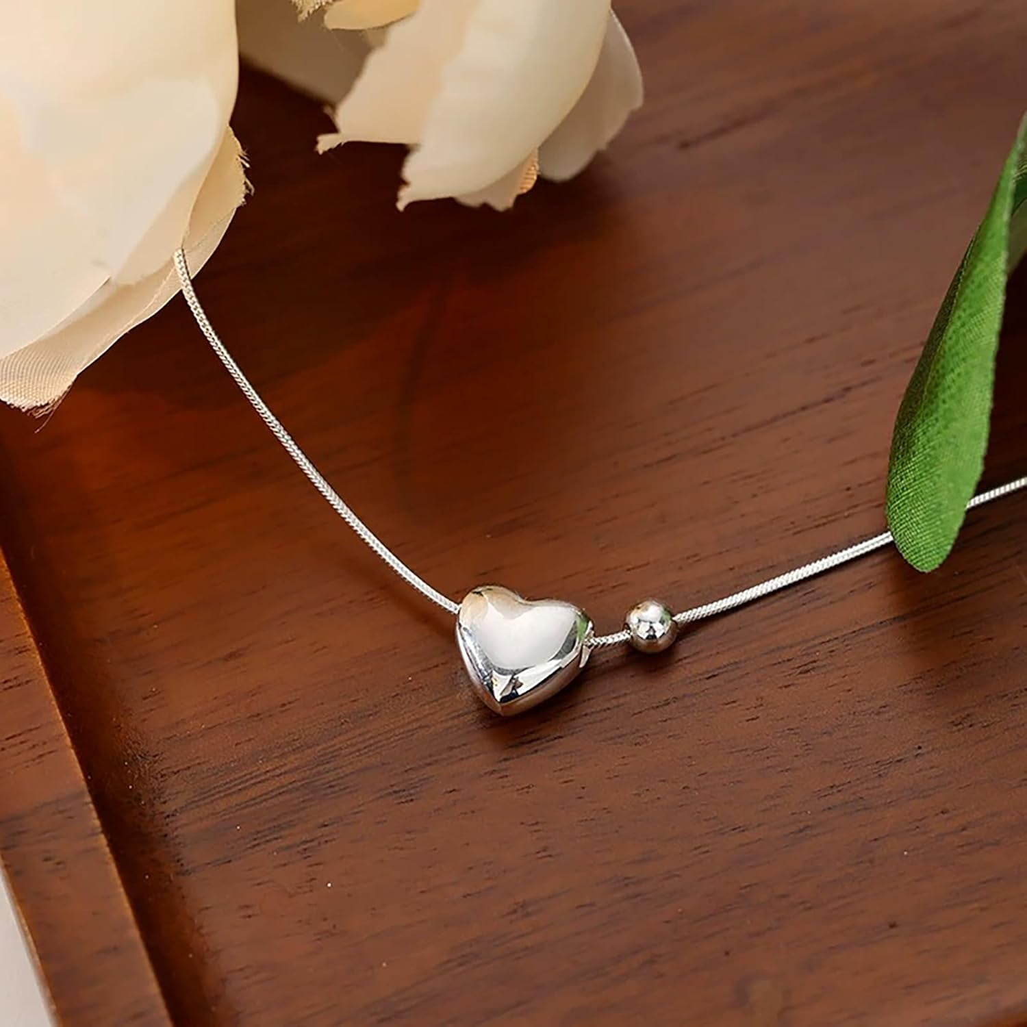Leander S925 Sterling Silver Heart Necklace for Women Dainty 14k Gold Plated CZ Infinity Love Heart Opal North Star Pendant Choker Necklaces Trendy Chain Jewelry Birthday Gifts for Mom to Daughter