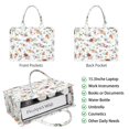 thumbnail image 2 of Large Capacity Tote Bag,Pioneer Flower Floral Print Pattern Handbag Fashion Luxury Tote Bag,15.7"x13"x 5.1" Inches,Laptop Compatible, 2 of 6