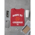 thumbnail image 3 of Funny Body By Churros Retro-Inspired Graphic Design Men's T-shirt, 3 of 4
