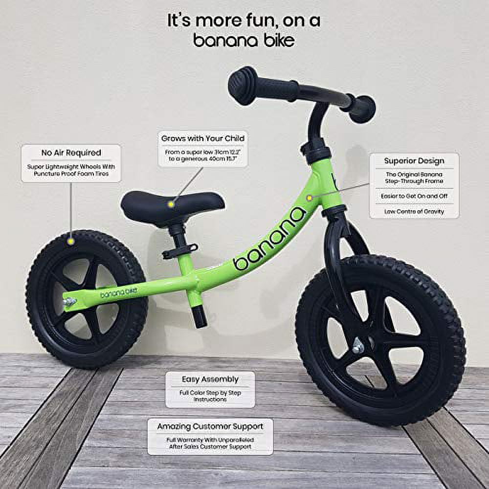 Banana Lt Balance Bike Lightweight For Toddlers Kids 2 3 4 Year Olds