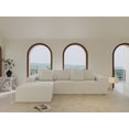 thumbnail image 5 of GAKMCIL 104" 4 Seater Cloud Sectional Couch with L-Shape Left Facing Chaise, Comfy Modular Plush Corduroy Sofa, Upholstered Deep Seat Sofa for Living Room Bedroom (No Assembly Required) (White), 5 of 7