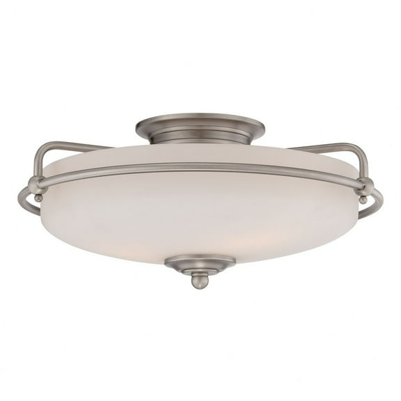 Quoizel GF1617AN Griffin 3 Light Flush Mount in Antique Nickel