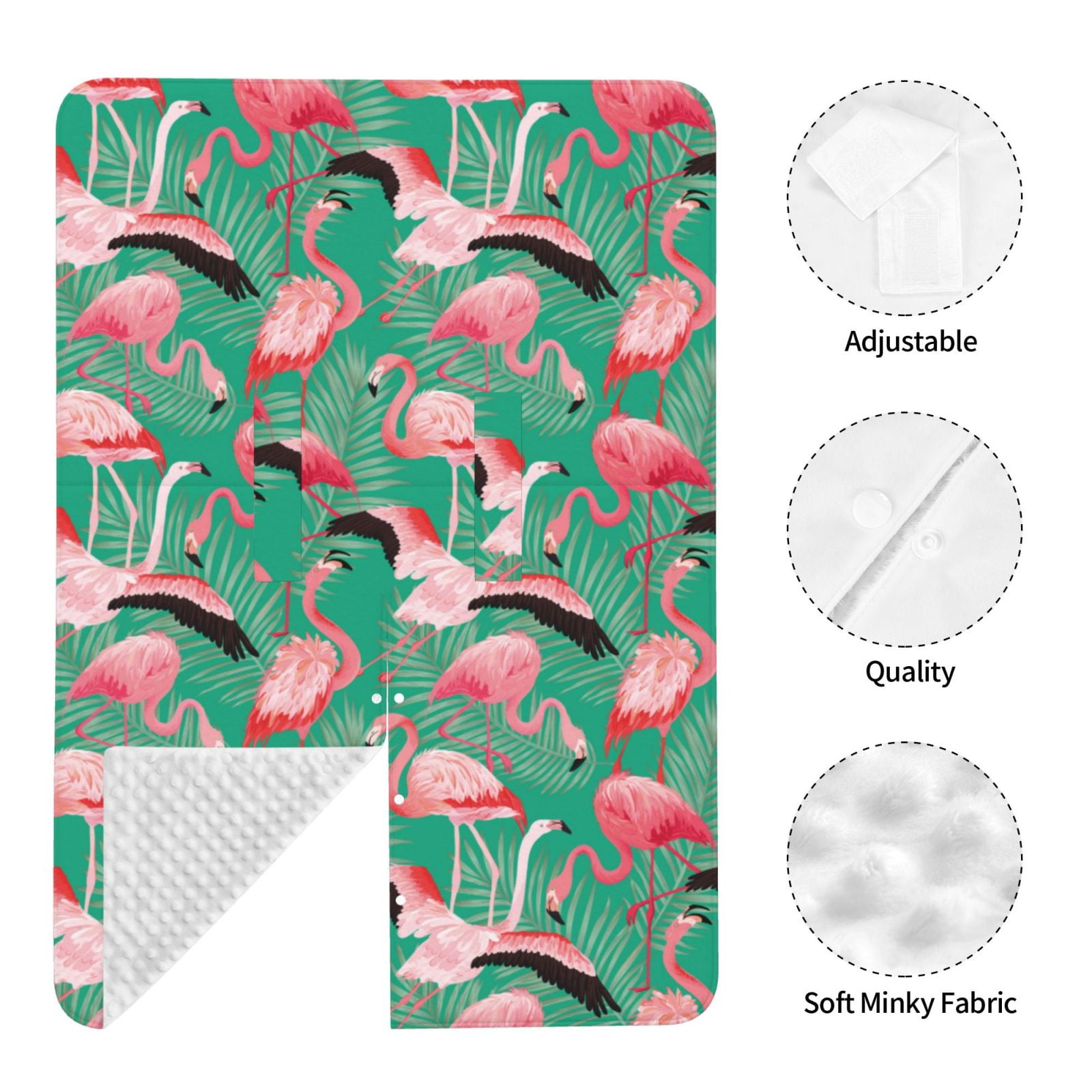 Naloa Tropical Flamingo Baby Car Seat Cover, Breathable Baby Carrier Cover, Multiuse Baby Carrier Cover & Nursing Breastfeeding Cover