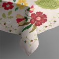 thumbnail image 4 of Rectangle Boho Style Waterproof Tablecloth 60×102 Inch, Bohemian Colorful Floral Reusable Indoor/Outdoor Durable Table Cover for Party Kitchen Dinner Room Decor, 4 of 6