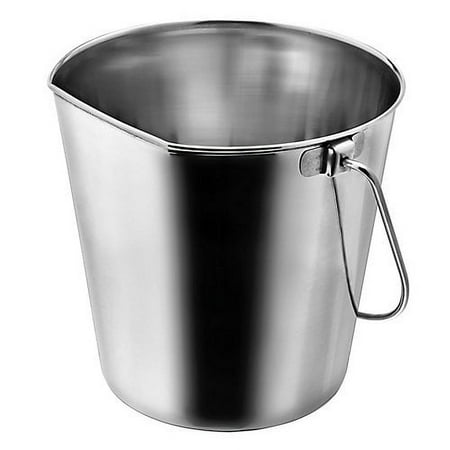 UPC: 0874538002948 | Indipets Flat-Sided Stainless Steel Pail 2QT
