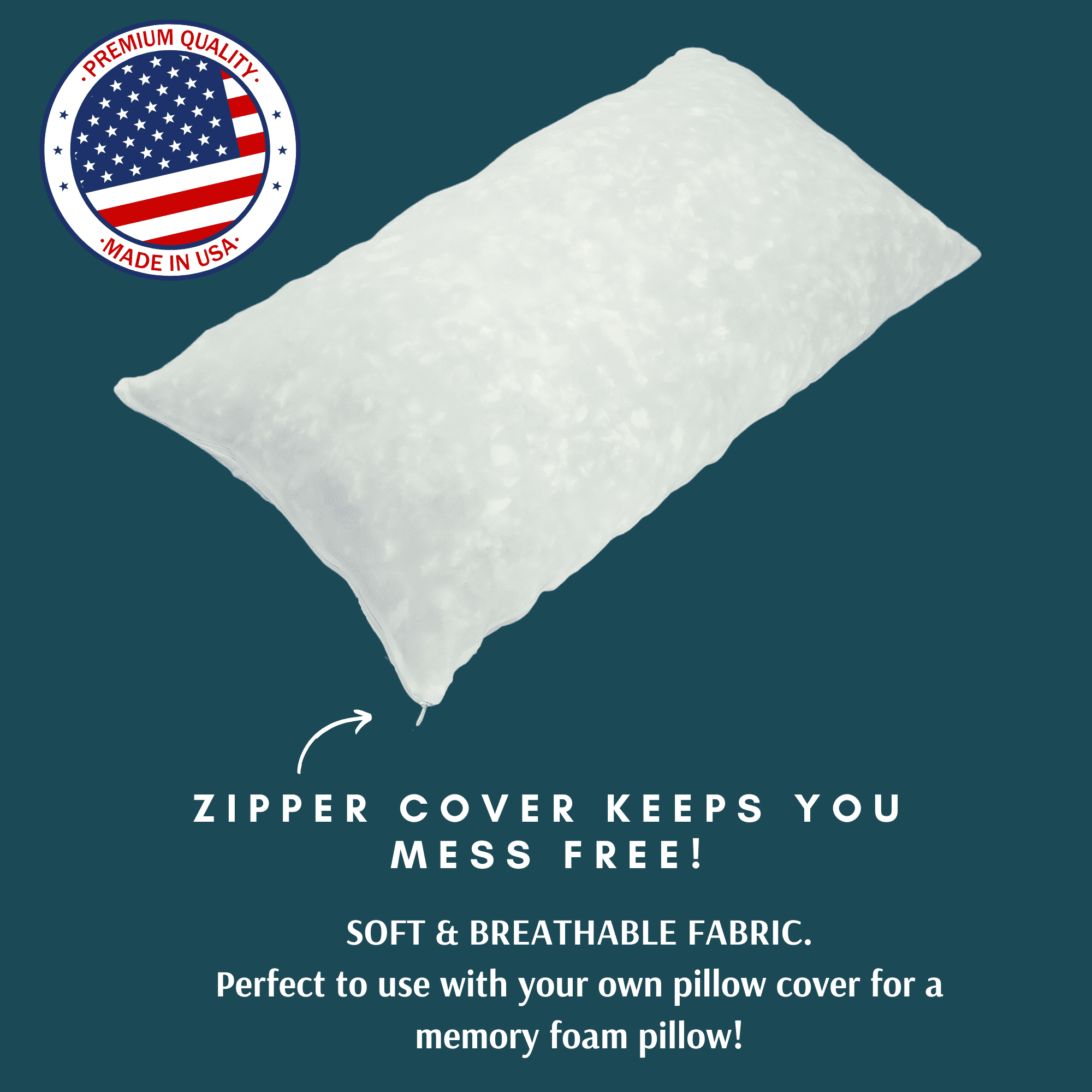 Sleep Touch - Shredded Memory Foam (5 Pound), Made in USA, 5 LBS Refill, Bean Bag Refill, Stuffing for Couch, Filler for Chair and Pillow, Filling for Cushions.