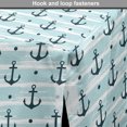 thumbnail image 4 of Anchor Dog Crate Cover, Pattern with Anchors Modern Adventurous Striped Coastline Marine, Easy to Use Pet Kennel Cover Small Dogs Puppies Kittens, 7 Sizes, Pale Blue Dark Green, by Ambesonne, 4 of 6