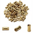thumbnail image 1 of HUGFEGWE M4x10mm Female Thread Knurled Nuts, 100PCS Hx5mm OD Brass Threaded Insert Embedment Nuts Hydraulic Welded Joint Injection Molding Assortment Kit for 3D Printing Injection Molding CJB91-25020, 1 of 8
