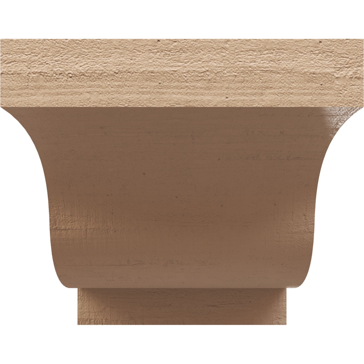 5"W x 10"D x 5"H Wide Newport Rough Cedar Woodgrain TimberThane Corbel, Primed Tan