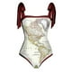 thumbnail image 2 of Traje de baño damas 2 piezas de traje de baño de playa para mujer con cordones y vestido para deportes acuáticos (mapa M), 2 of 4
