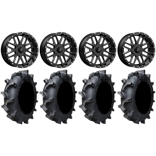 MSA Milled Bandit 18" ATV Wheels 35" Interforce 628 Tires Sportsman RZR