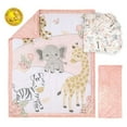 thumbnail image 4 of The Peanutshell Pink and Grey Wildest Dreams Crib Bedding Set for Baby Girls, 3 Piece Nursery Set, 4 of 7