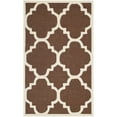 thumbnail image 2 of SAFAVIEH Cambridge Justine Geometric Quatrefoil Wool Runner Rug, Dark Brown/Ivory, 2'6" x 6', 2 of 10