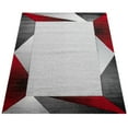 thumbnail image 5 of Paco Home Bordered Living-Room Rug with Modern Contour Cut - Grey Red - 3'11" x 5'7" (4'x6'), 5 of 5