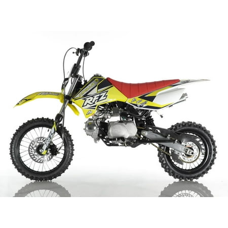 - Yellow Apollo DB-X4 RFZ 110cc RACING DIRT BIKE, 4 Stroke Air Cooled, Single Cylinder