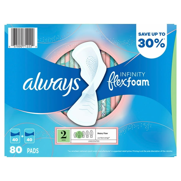 Always￤INFINITY Flex Foam￤ size ２ ① Always Infinity FlexFoam Pads for Women - Size 2 - Super