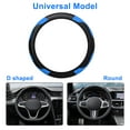 thumbnail image 2 of EEEkit Car Carbon Fiber Accessories Set with Steering Wheel, Gear Shift, Handbrake, Center Console, Seat Belt Cover, Blue, 2 of 6