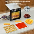 thumbnail image 5 of ONSON Food Dehydrator Machine; 10 Stainless Steel Trays; 1000W Power; 167°F Dehydrated Dryer for Jerky, Dog Treats, Herbs, Meat, Fruit, Yogurt and Veggies, 5 of 5
