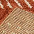 thumbnail image 2 of Carson Carrington  Taxinge Shag Area Rug Burnt Orange 2'2" x 7' Runner 6' Runner, 8' Runner Off-White, 2 of 5