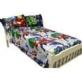 Marvel Avengers Blue Circle Bedding Full Sheet Set with Fitted Sheet