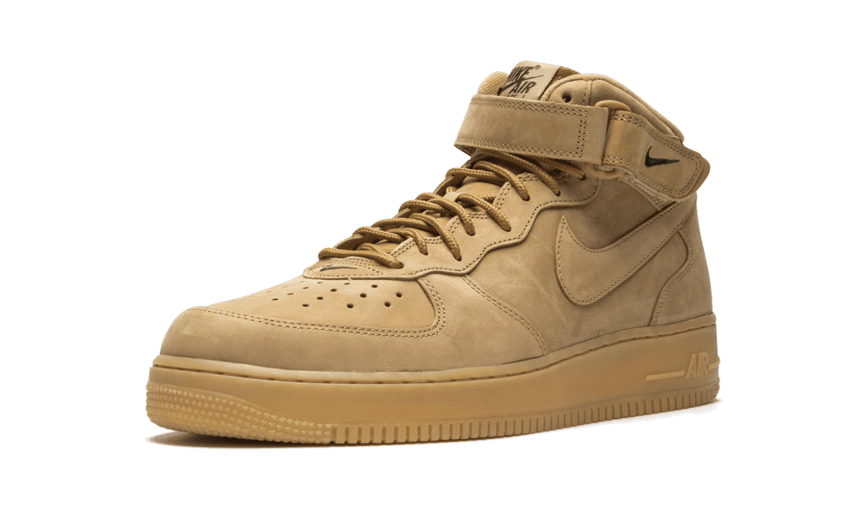 NIKE MENS Air Force 1 Mid 07 PRM QS "Flax" 715889 200 715889 200 from Stadium Goods