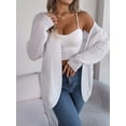 thumbnail image 3 of Arvbitana Women’s Knitwear Chunky Cable Cardigan Long Sleeve Solid Color Pocket Open Front Sweater Loose Lightweight Jacket Fall Tops, 3 of 7