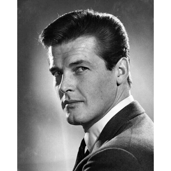 Roger Moore 1960's studio portrait enigmatic Simon Templar The Saint 8x10 photo