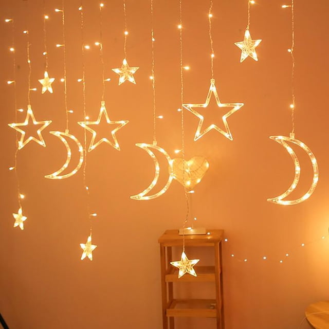Hot6sl Ofertas y Liquidaciones Linternas y Cortina de Luces Led Decorativas para Ramadán, Eid Mubarak
