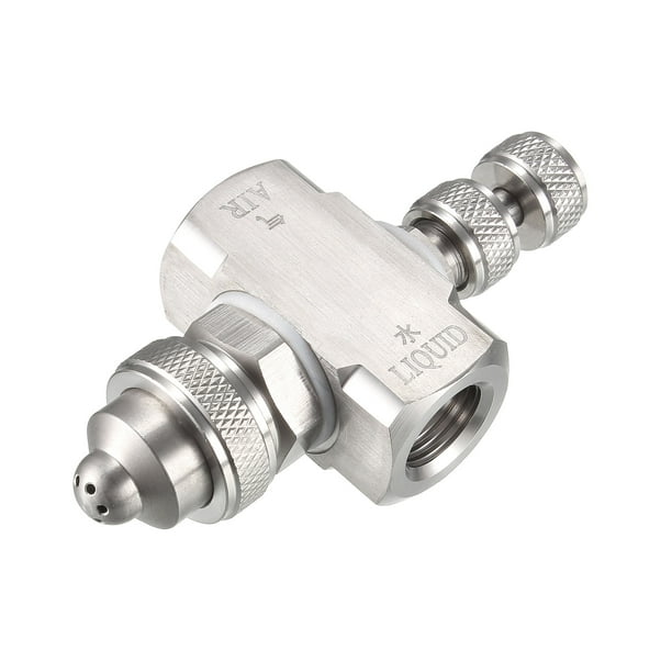 Air Atomizing Nozzle, 1/4 BSPT Misting Low Pressure Wide Angle Spray