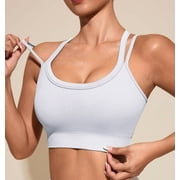 Sports Bras for Women HIigh Support, Cross-Back Padded Strappy High Impact Sports Bras for Women Large Bust