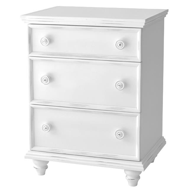 Notting Hill Nh Ns01 Bw Night Stand With 3 Drawer 44 Bright White Walmart Com Walmart Com