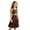 j6-Brown, variant on LIIPEE Girls Summer Outfits 2 Piece Set Kids Solid Color Ruched Sleeveless Crop Button Up Blouse A Line Pleated Skirt Cute Comfortable Breathable Casual Wear,9-10 Years