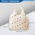 thumbnail image 2 of Cute Strawberry Lunch Bag for Women Men, Insulated Lunch Box Tote Bag Corduroy Reusable Leakproof Bento Cooler Bag for Office Work Picnic Travel, 9.8L, 2 of 7