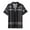 Black, variant on WEAIXIMIUNG Untuckit Shirts for Men Long Sleeve Slim Fit Mens Printed Checked Striped Shirt Zipper Sport Shirt Short Sleeve Top