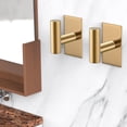 thumbnail image 3 of Ganchos para toallas de pared VAEHOLD, resistentes al agua (oro, paquete de 2), 3 of 8