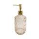 thumbnail image 2 of Dispensador de jabón de vidrio texturizado, botella recargable de jabón líquido para manos para baño, cocina, gel de ducha, champú, loción con bomba, 17.5x8 cm, colores variados., 2 of 6