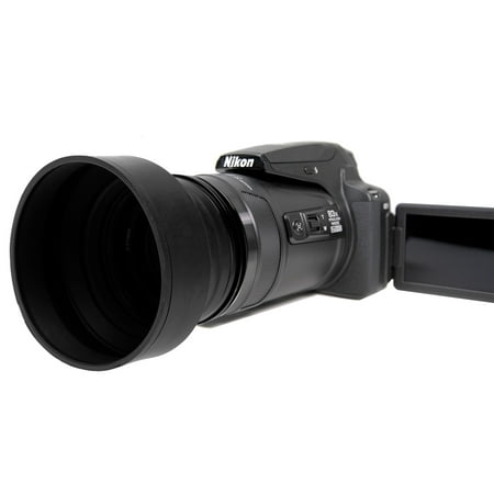 Panasonic Lumix DMC-FZ2500 Pro Digital Lens Hood * New Model * (Rubber Collapsible Design) (67mm) + Cleaning Cloth.