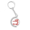 thumbnail image 1 of Perder peso cita rojo ingles Giratorio, llavero anillo llavero, 1 of 3