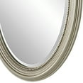 thumbnail image 3 of 31 Inch Wall Mirror, Beaded Oval Shape, Metallic Silver, Saltoro Sherpi, 3 of 5