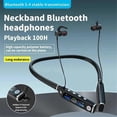 thumbnail image 3 of Extra Long Playback Sports Earphone Bluetooth with Microphon Neck Hanging Running Stereo Lcd Display Headset, 3 of 5