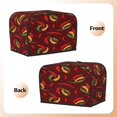 thumbnail image 2 of KLL Hot Chili Print 2 Slice Toaster Dust Covers Kitchen Small Appliance Cover with 2 Pockets,Can hold Jam Spreader Knife & Toaster Tongs (11.4 x 7.9 x 7.5), 2 of 6