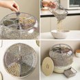 thumbnail image 2 of Rice And Cereal Storage Box, 6 Compartments Rice Storage Round Cereal Dispenser, 360 Rotating Food Dispenser With Lid For Beans, Rice, Peanuts, Barley, 2 of 5