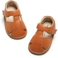 thumbnail image 3 of Baby Toddler Girls Boys Sandals - Soft Rubber Sole Leather Baby Walking Shoes(Infant/Toddler), 3 of 7