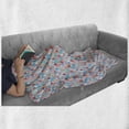 thumbnail image 5 of Autumn Soft Flannel Fleece Throw Blanket, Various Colorful and Whimsical Leaf Silhouettes Abstract Toned Seasonal Leafage, Cozy Plush for Indoor and Outdoor Use, 70" x 90", Multicolor, by Ambesonne, 5 of 5